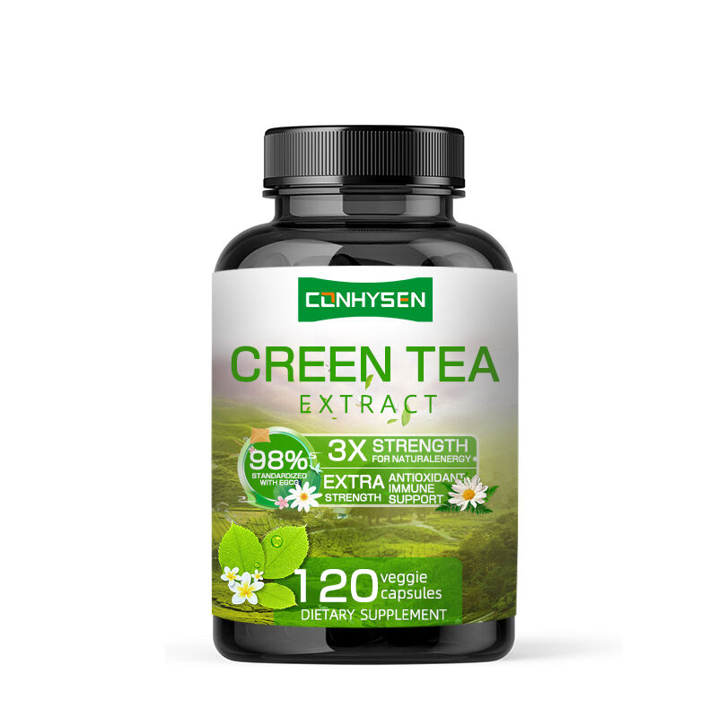 Privélabel Groene thee capsules Rijk aan EGCG Supplement Antioxidant Immuunondersteuning Gewichtsverlies Afslanking Vetverbrander