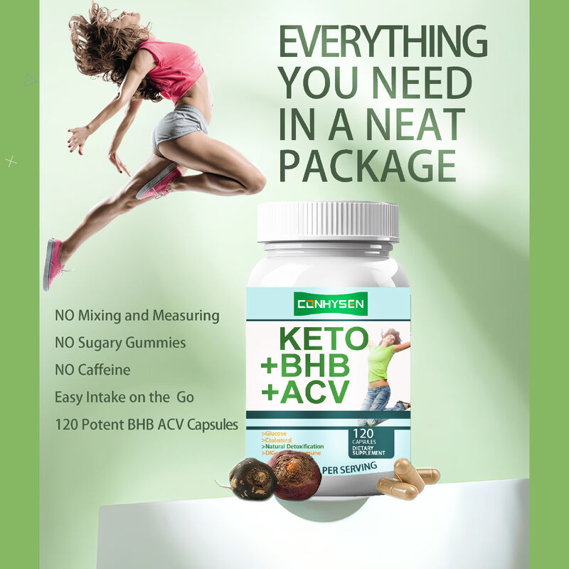 Privélabel Keto ACV BHB Voedingssupplementen met vezels Keto Bhb Capsules Gewichtsverlies Supplementen Voedingssupplementen