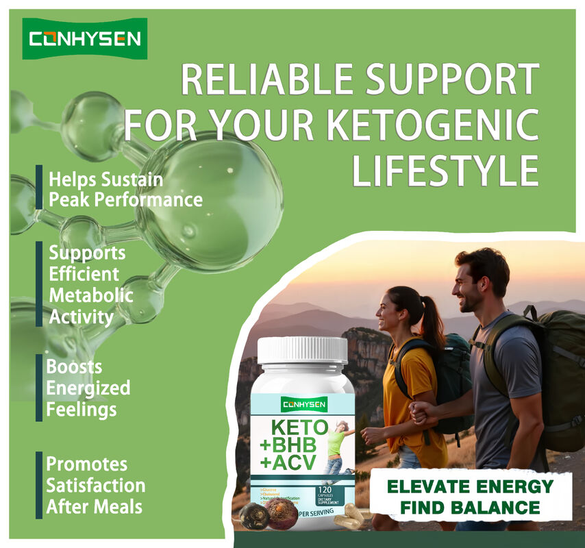 Privélabel Keto ACV BHB Voedingssupplementen met vezels Keto Bhb Capsules Gewichtsverlies Supplementen Voedingssupplementen