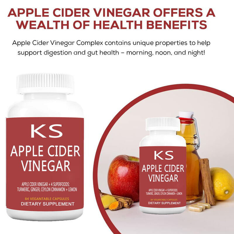 Warm verkrijgbare Apple Cider Vinegar Capsules Ondersteunen Gewichtsbeheersing Versterken Stofwisseling Afvallen Apple Cider Voedingsvezels
