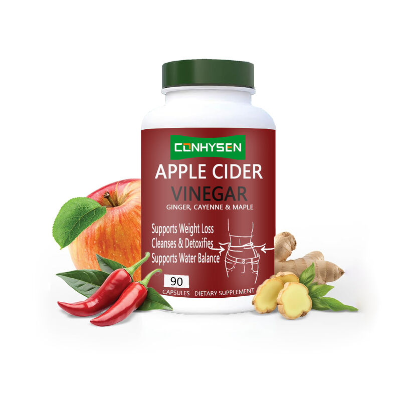 Fabrieksdirecte verkoop OEM Body Management bevordert spijsvertering en gewichtsbeheersing Appelazijn Capsules
