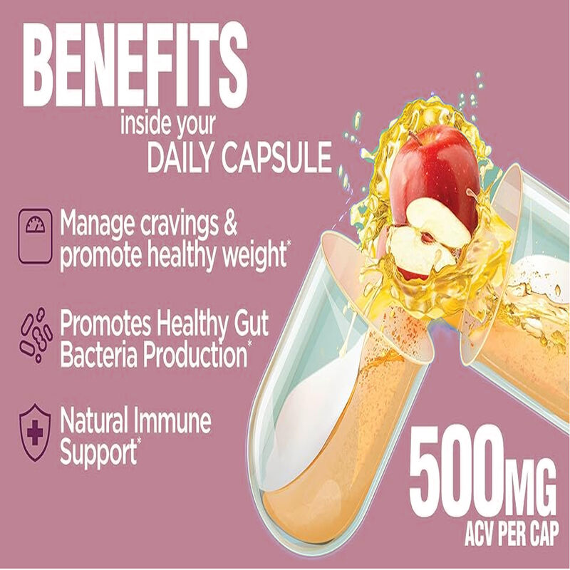 Fabrieksdirecte verkoop OEM Body Management bevordert spijsvertering en gewichtsbeheersing Appelazijn Capsules