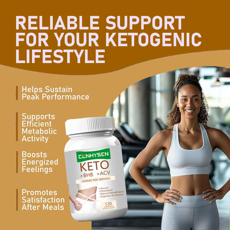 Private Label Keto+ACV+BHB Capsules met BHB & Appelciderazijn voor Gewichtsbeheersing, Energieboost, Focus, Vetverbrander