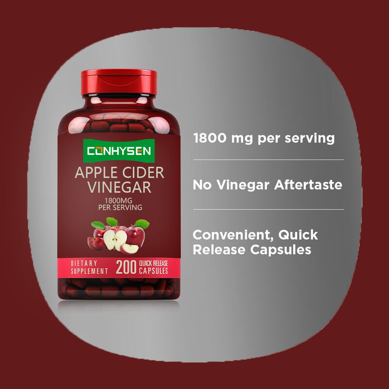 OEM/ODM ACV Supplement Ondersteuning Vertering & Detox Gewichtsbeheersing Appelazijn Capsules voor mannen Vrouwen