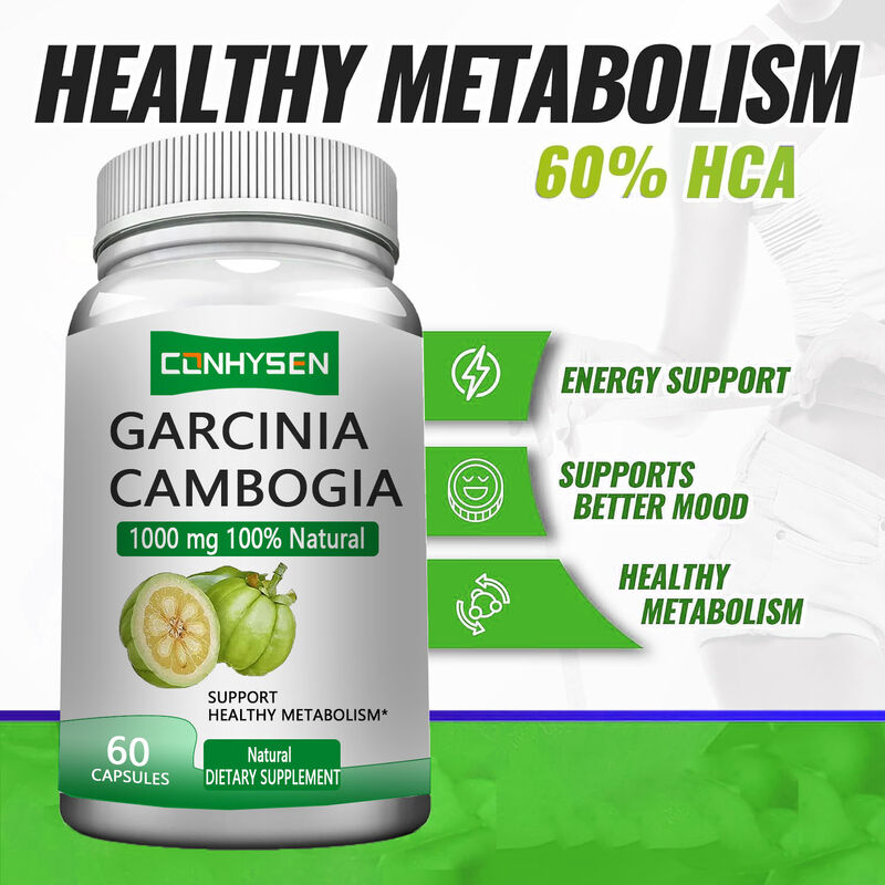 Privélabel Garcinia Cambogia kruidensupplementen Garcinia Cambogia capsules ondersteunen een gezond metabolisme en ondersteunen een beter humeur
