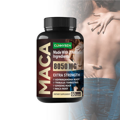Gepersonaliseerd logo organische Maca wortel poeder capsules voor sterke man kracht