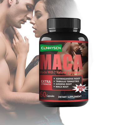 Energiesupplementen Mannelijke versterking capsules Fles Maca poeder capsules OEM ODM