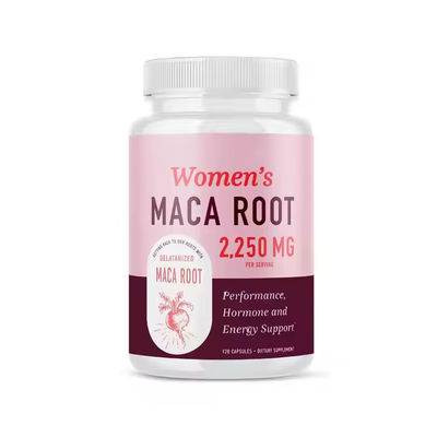 Vrouwen Maca wortel capsules met Ashwagandha stressverlichting energie stemming ondersteuning