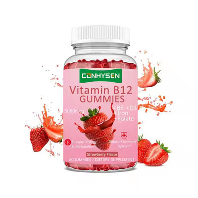 Private label Vitamine B12 Gummies met ijzersupplementen ondersteunen het immuunsysteem