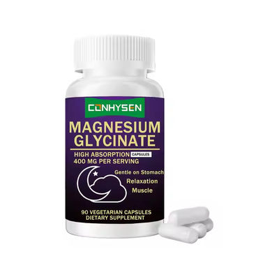 Magnesiumglycinaat capsules voor ontspanning spierholistische gezondheid maagvriendelijk