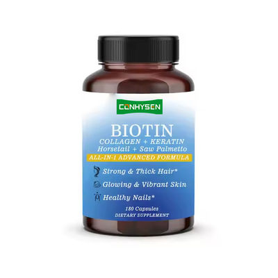 OEM merk collageen biotine capsules keratine supplement verbeteren huid straling
