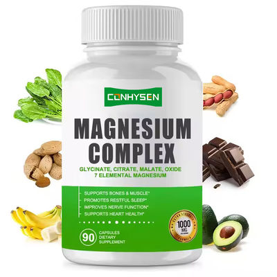 Magnesiumcomplex capsules Citrate Oxide Glycinate Malaat Supplement voor botten en spieren