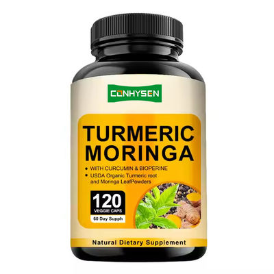 Kurkuma En Moringa Capsules Rijk aan kurkuma wortel extract supplement Verbeteren Immuniteit