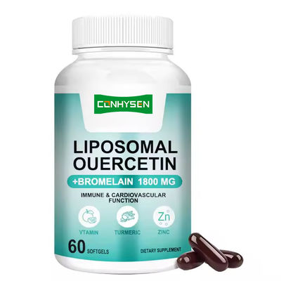 Liposomale Quercetine Softgels Kurkuma kruidensupplement Ondersteunen Gezonde Energieniveaus