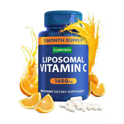 Biologische liposomale vitamine C capsules Voedingssupplement verminderen spierpijn