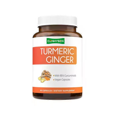 Kruidenextract Kurkuma Gember Capsules Supplement Ondersteuning Vertering Darmflora Gezond