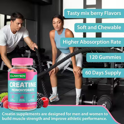 Zwarte peper extract Creatine monohydraat Gummies ondersteunen snellere spierherstel