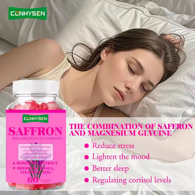 Vitamine Saffraan Supplement Gummies For Magnesium Stressverlichting Stemmingsverbetering