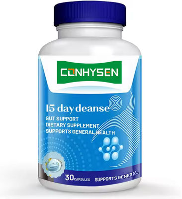 Private label 15 dagen darmreiniging capsules voor spijsverteringsgezondheid en darmgezondheid lichaam afslanken