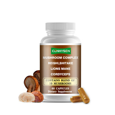 Paddenstoelen Complex Capsules Ondersteunt Immuun- en Darmgezondheid Veganistisch Supplement