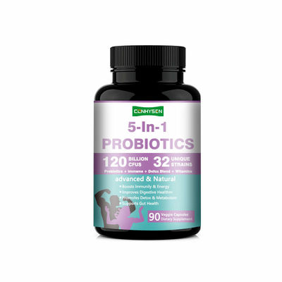 Private Labels 5-in-1 Prebiotische Capsules Bevordert Detox en Metabolisme Probiotische Supplementen