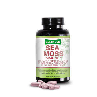 Fabriek Aangepaste 7-in-1 Formule Versterkt Ademhalingssysteem Sea Moss Capsules 90 Capsules