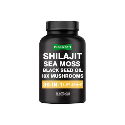 30-in-1 Supplement Shilajit capsules voor natuurlijke sterkte Zee-moos capsules