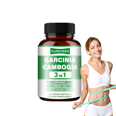 3-in-1 Vegan Capsules Garcinia Cambogia Capsules Ondersteunt Gewichtsbeheersing