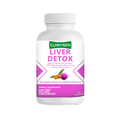 Gepaste leverdetox capsules lever reinigen gezondheid afslanking capsules met kurkuma