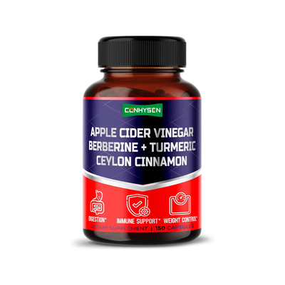 Geavanceerd Appelciderazijn Berberine Complex met Kurkuma Ceylon Kaneel Ondersteunt Gewichtsbeheersing