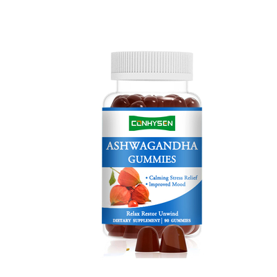 Ashwagandha Probiotische Gummies met Vitamine D2 voor Geheugen en Focus