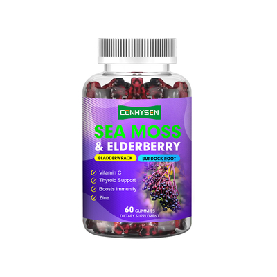 Elderberry Sea Moss Gummies Fabrikant Custom Bieden natuurlijke energie