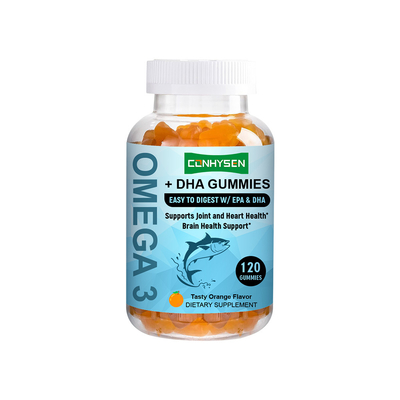 Oranje Aroma Omega 3 Gummies Factory Supply Bevorderen hersen- en ooggezondheid