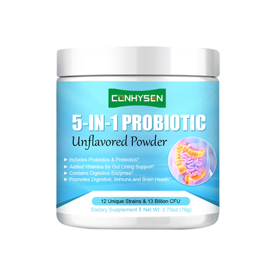 5-in-1 Probiotisch Poeder Bevordert de Gezondheid van Immuunsysteem en Spijsvertering Fabrikant Op Maat