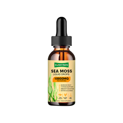 Custom Sea Moss Vloeibare Druppels 10000mg Groothandelsprijs Ondersteuning Schildklier & Immuunsysteem