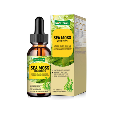 5000 mg Sea Moss Liquid Drops OEM/ODM Custom Antioxidant Immuniteitsondersteuning