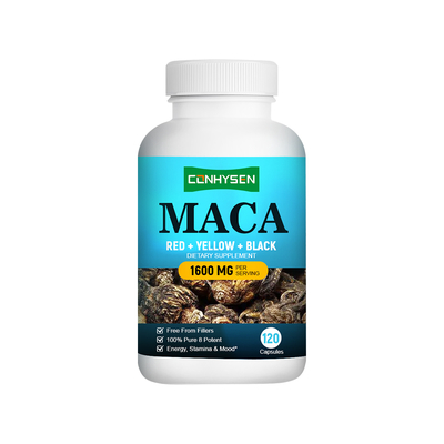 Immuniteitsverhoging Stimuleren van het humeur 100% Pure Maca Capsules Supplement Manufacturer