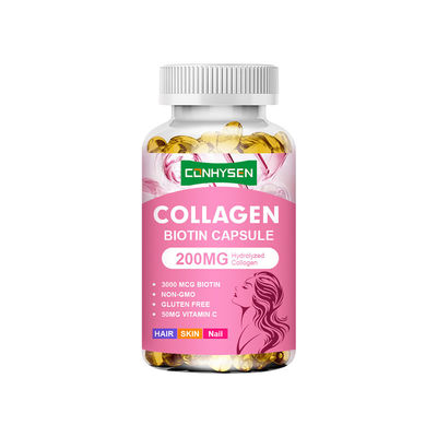 200mg Collageen Capsules Premium Custom Sterke Nagels Stralende Huid Leverancier